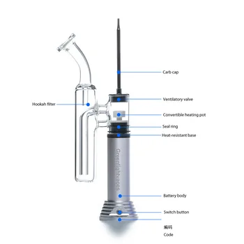 

G9 Pen Portable Enail Mini Henail Vaporizer Dab Rig For Wax Oil Atomizer Tank Vaper Starter Kit Glass Smoking Pipe Dabber 0C