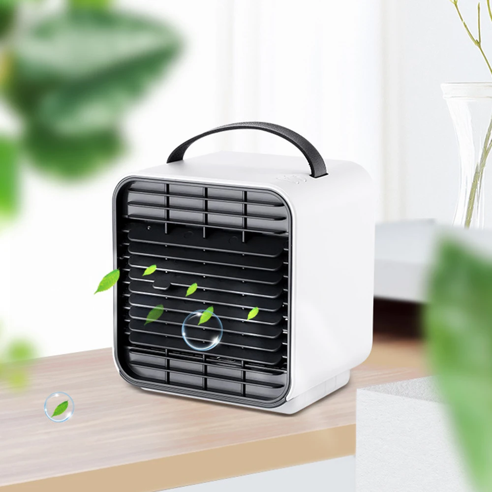

New Multifunctional Mini Air Cooling Fan USB Air Conditioner Home Negative Ion Rechargable Portable Fan