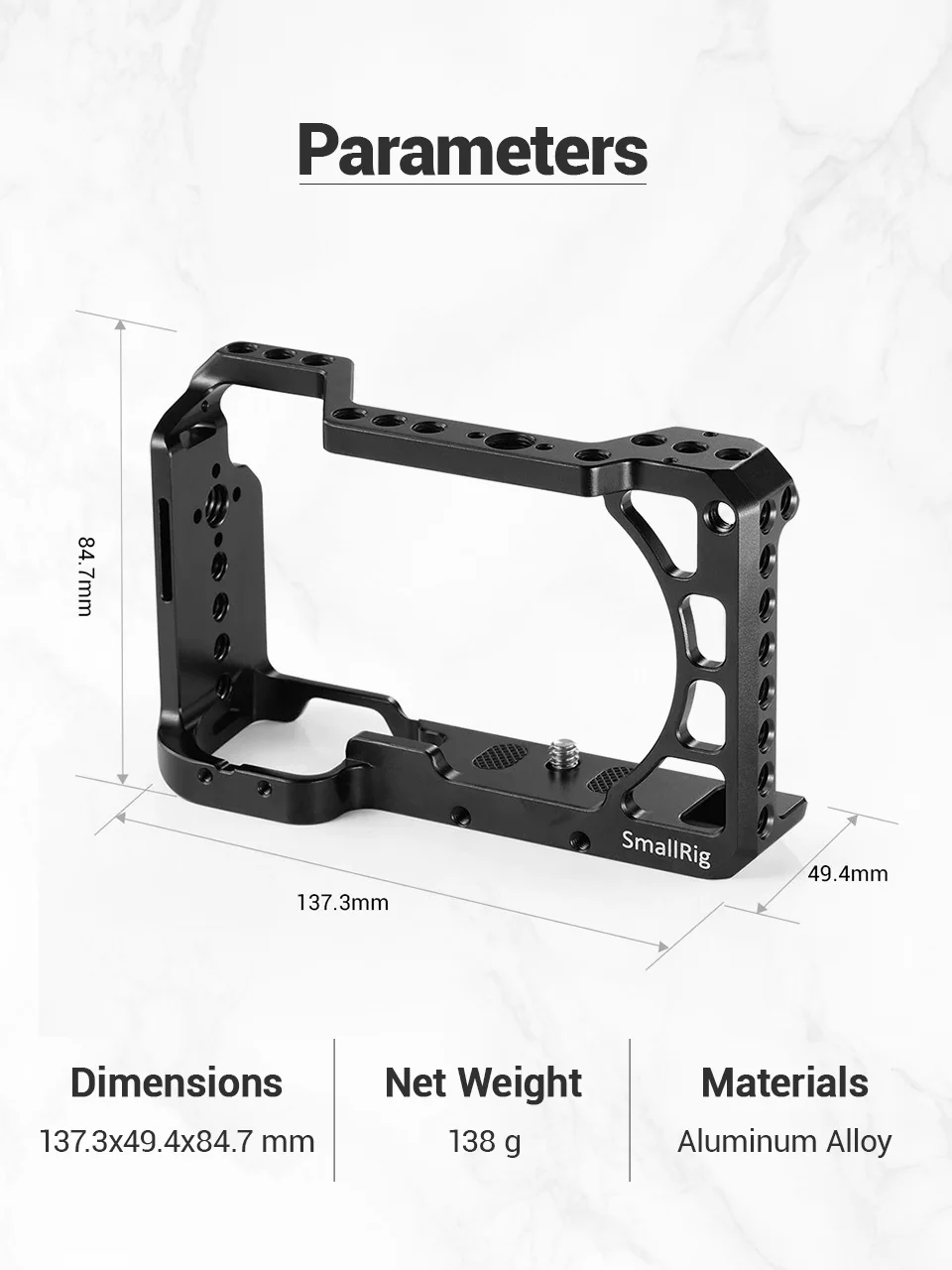 Клетка SmallRig a6400 для sony A6300/A6400/A6500, в форме, для DSLR камеры с отверстиями для резьбы 1/4 и 3/8-2310