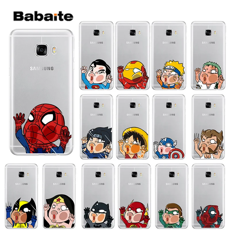 

Babaite Marvel Avengers For Phone Cover for Samsung S5 S6 edge plus S7 edge S8 Plus S9 Plus Super Iron Man Spiderman Deadpool