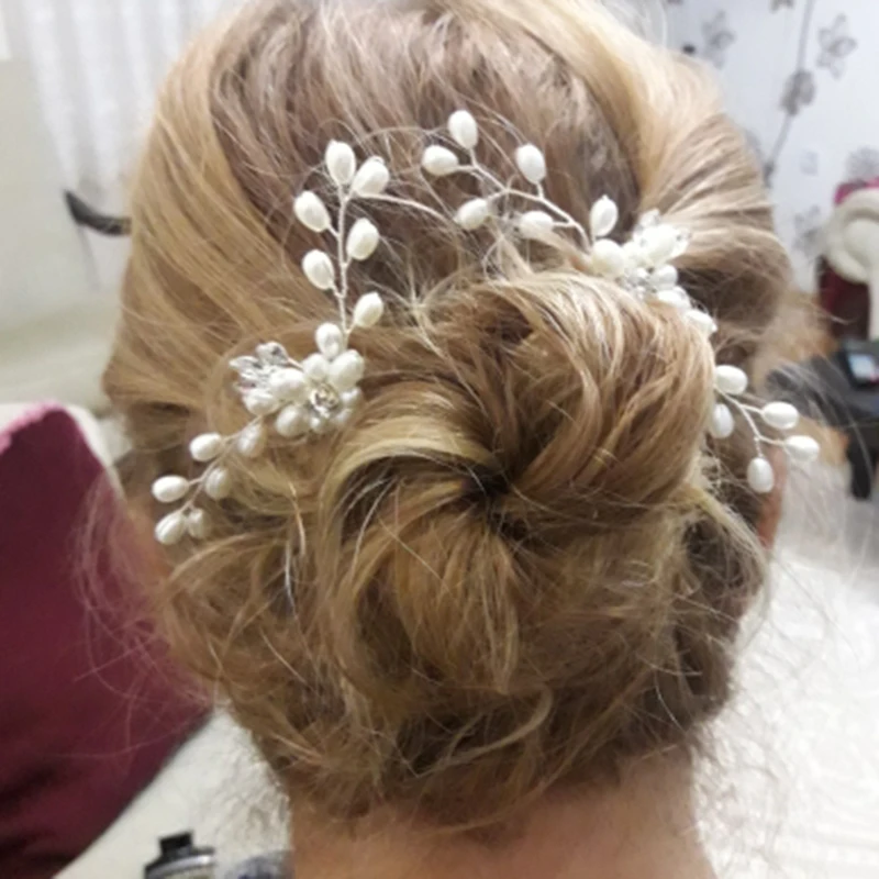 Prom Festival Wedding Hairpin Beautiful Floral Headdress Plait Hair Clip Accessories