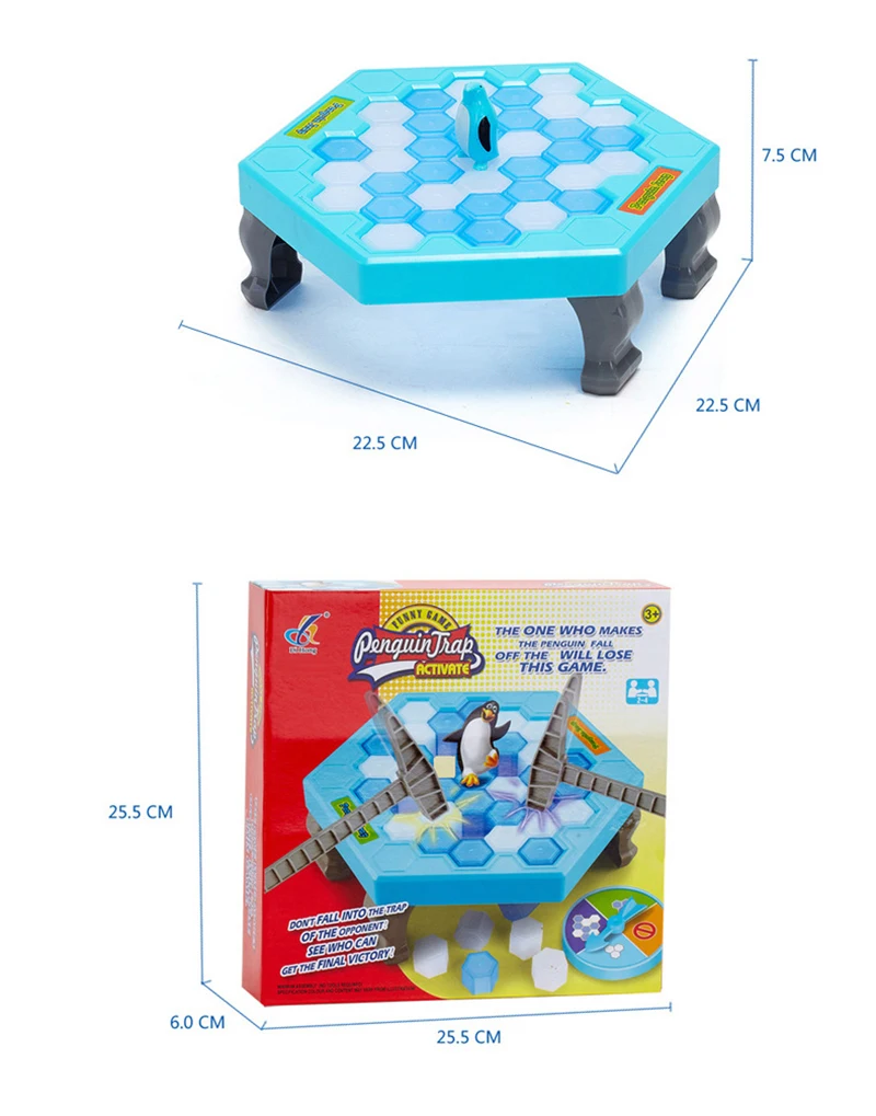 Интерактивный изделия для крошения льда спасти пингвина ловушка родителей Для детей веселые игры активировать Развлечения игрушка пингвин Ловушка с коробкой ZG007