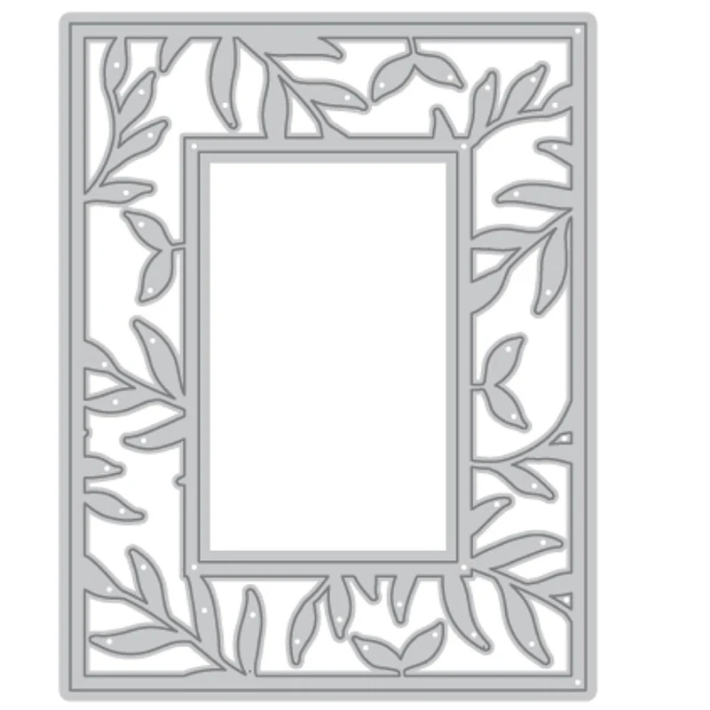

Rectangle Leaves Frame Metal Cutting Dies For DIY Scrapbooking Embossing Paper Cards Making Decorative Crafts Supplies New 2018