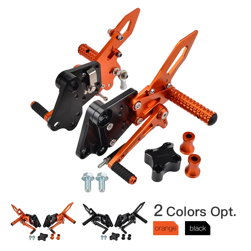 H2CNC Регулируемый Rearset Комплект для ног Алюминий заготовки для Duke 125/200/250/390 слева Rearset+ правый Rearset+ Shift стержень