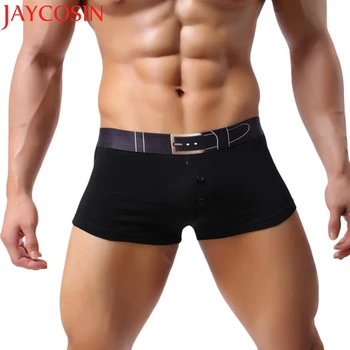 

JAYCOSIN New Fashion Men's Faux Belt Print Underwear Male Gay's Sexy Boxer Comfortable Underpant 160118 Drop Shipping