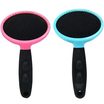 

Pet Fluffy Needle Large Dog Cleaning Comb Brush For Short-Haired Dogs and Cats One Button Remove Hair Combs With Massage Needle