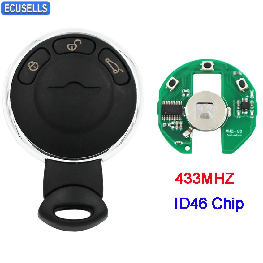 New Replacement 3 Button Complete Smart Remote Car Key ...