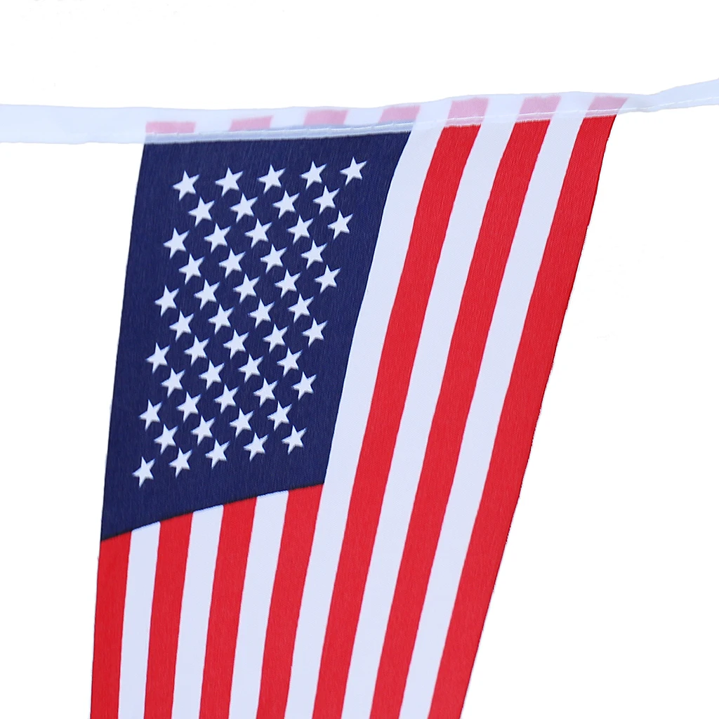 10m American Flag Banner On A String US Flag Bunting Decroration