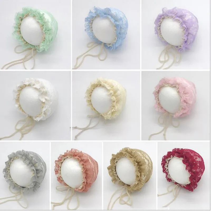 

Baby Girls Photo Props Crochet Lace Flowers Hat Newborn Baby Photography Hats Infant Photography Accessories Baby Picture Props
