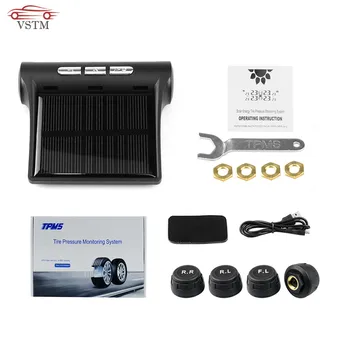

Auto Security Alarm Systems Tyre Pressure Car TPMS Tyre Pressure Monitoring System Solar Power Digital LCD Display Auto