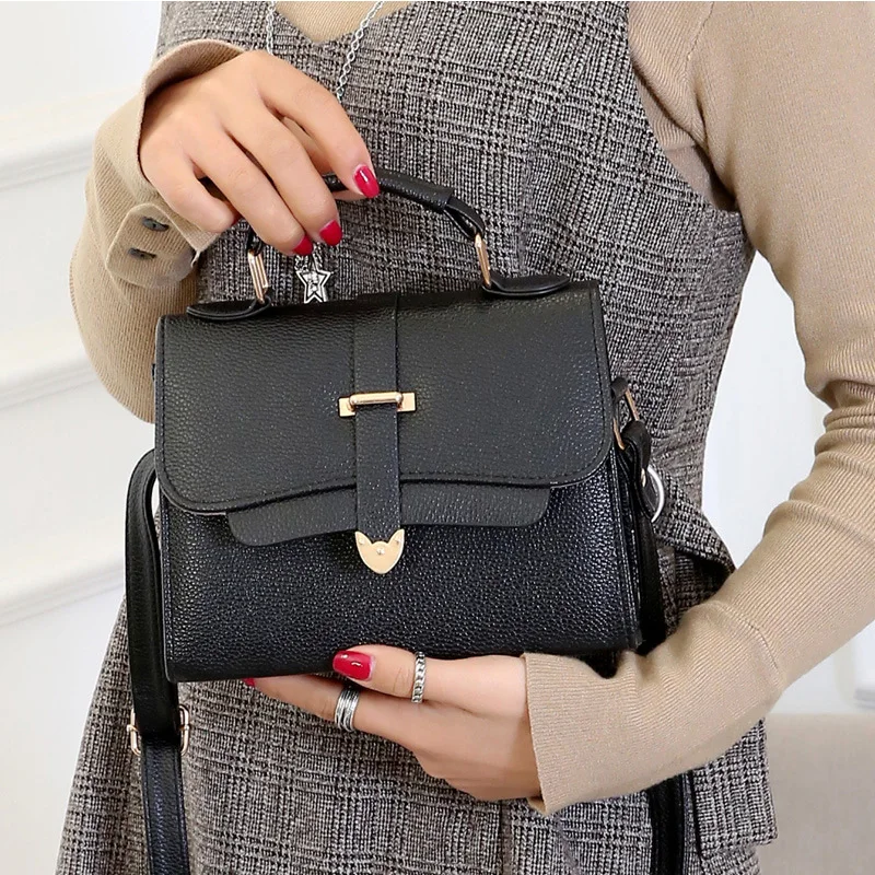 

New fashionable simple lady handbag with one shoulder and one shoulder straddle for leisure in 2019