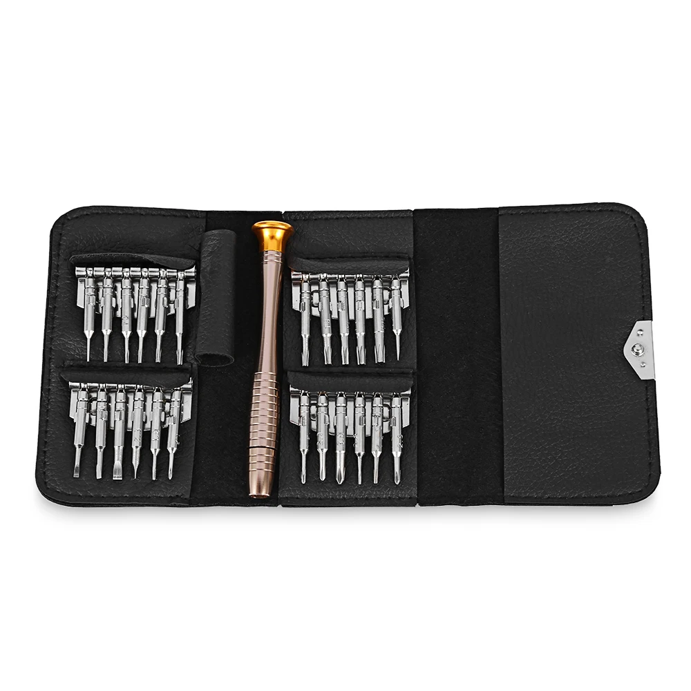 Portable 25 in 1 Multi-bit Precision Torx Screwdriver Set Hexagonal Triangle Disassembled Tool with Box Case Portable 25 in 1 Multi-bit Precision Torx Screwdriver Set Hexagonal Triangle Disassembled Tool with Box Case