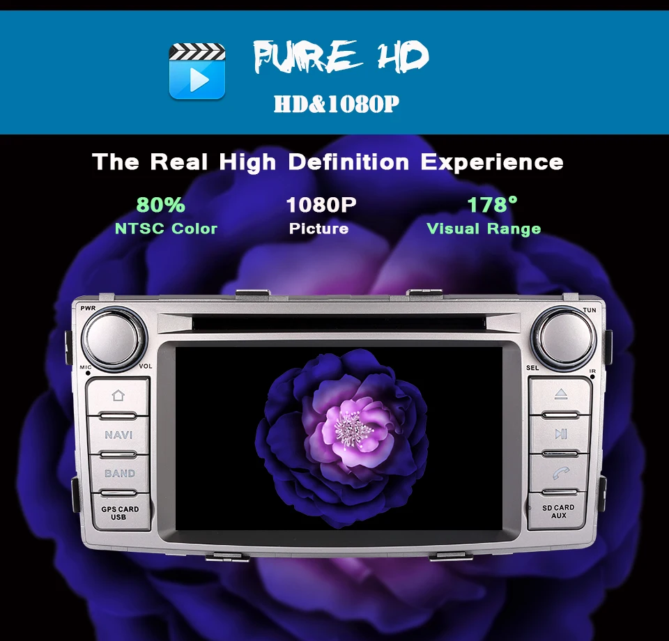 2 DIN 4 + 64 ГБ Android 10 Восьмиядерный для TOYOTA Hilux 20122013 2014 2015 автомобильный DVD плеер