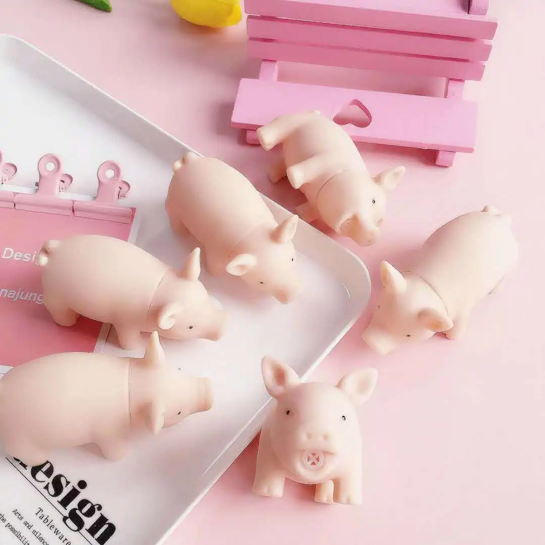 

yooap Decompression venting boring squeezing mini mini squeezing bb called pink pig squatting whole person cartoon venting doll
