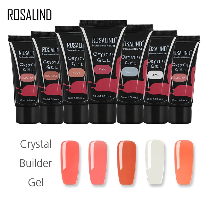 

ROSALIND Gel 1S 30ml Poly Gel NEW Arrival Nail Art French Manicure Finger Extension Crystal Builder Long-lasting UV LED Gel
