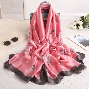 

2019 brand silk scarf women pashmina scarves shawls wraps hair scarf muslim hijab mousselin foulard femme beach towel bandana