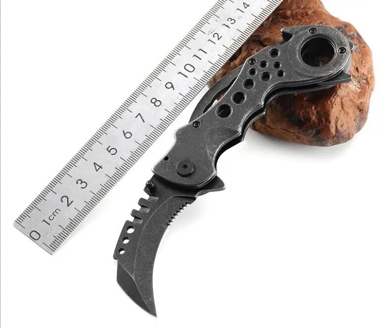 Нож karambit из стали для мытья камня, 250 г, лезвие пилы, тактический инструмент для повседневного использования, карманный нож для выживания на природе