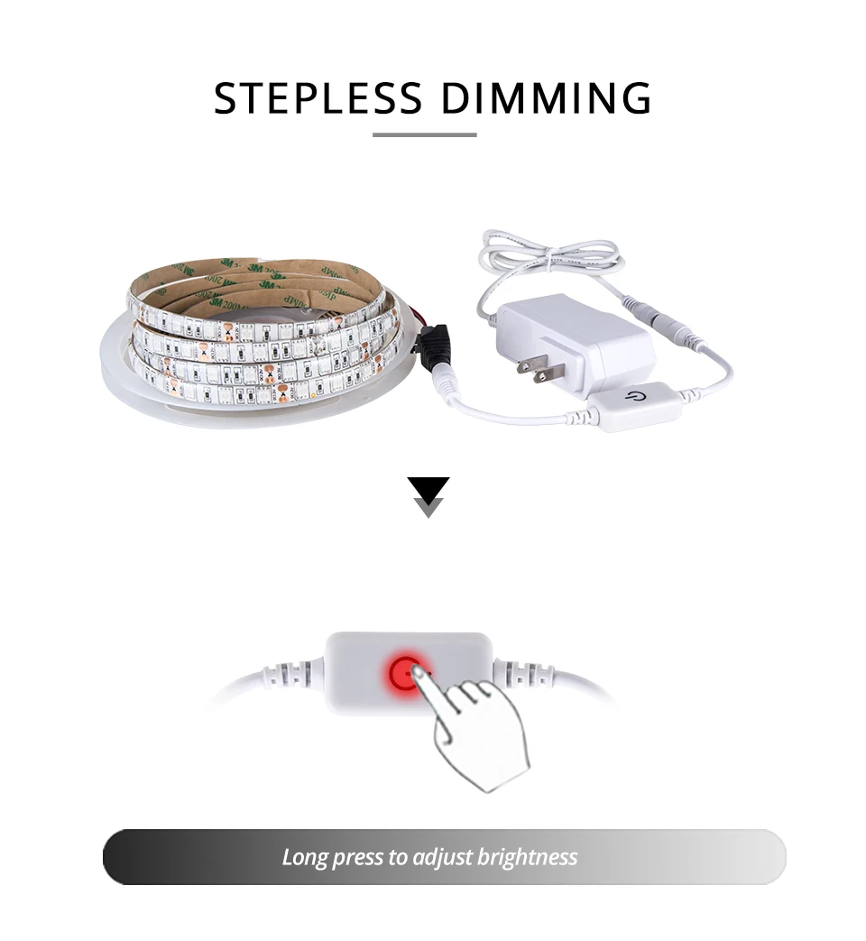 LED Grow Light Full Spectrum 5M LED Strip Light Set Dimmable (9)