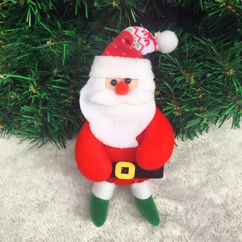 Санта-Клаус Снеговик Рождественское украшение для рождественнской елки кулон Рождественский милый подарок дерево топперы