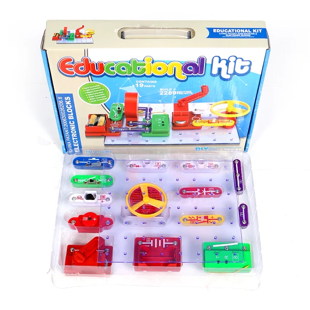 smart diy electric circuit building blocks kit electronics discovery
