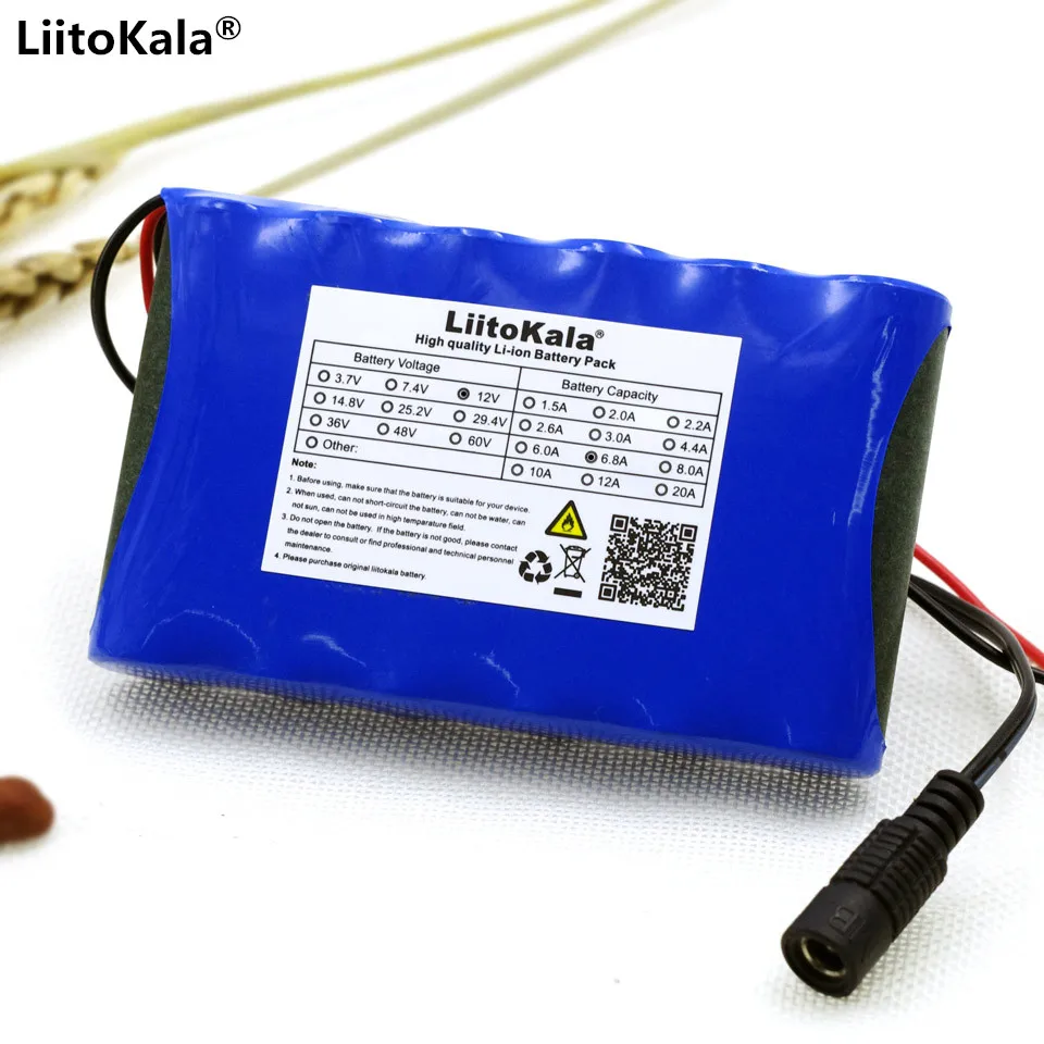 Liitokala 12V 6.8Ah 6800mAh 18650 перезаряжаемый 12V аккумулятор+ PCB литиевая батарея Защитная Прокладка