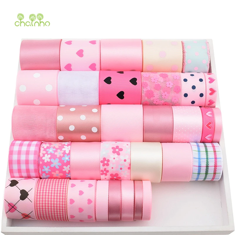 

High quality,Mix 33 Designs,Pink Ribbon Set For DIY Handmade Gift&Craft Packing,Hair Ornament Accessories,Package 33 Yard,HB033