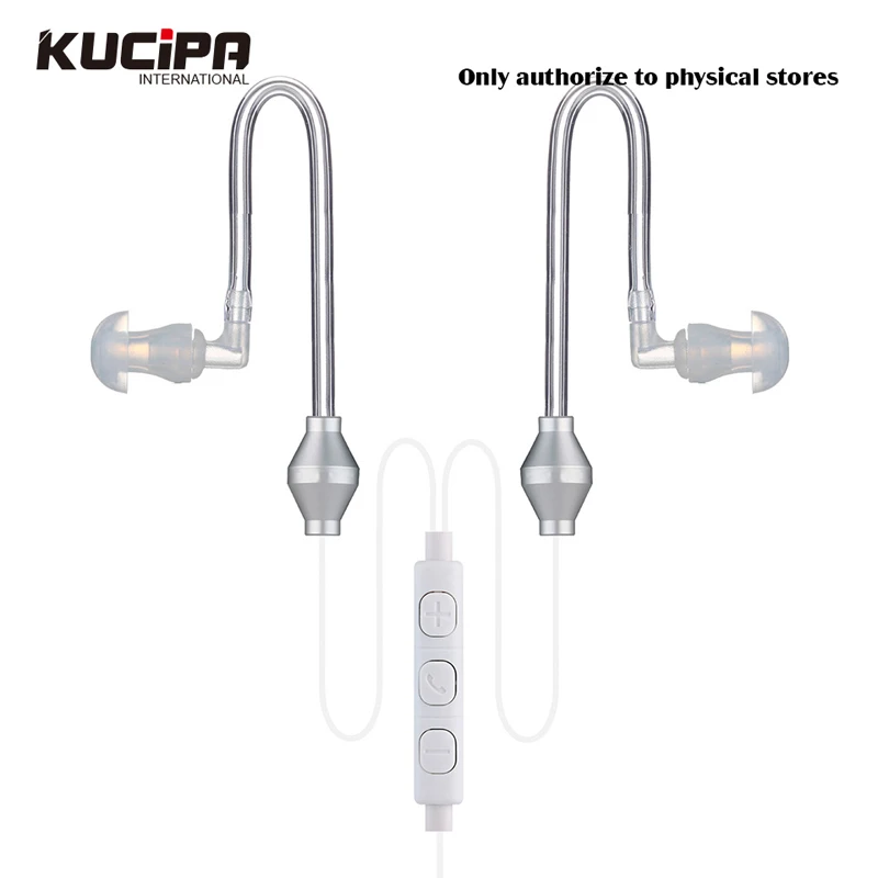 

Kucipa Anti radiation 3.5mm Air Tube Stereo Earphone Wired Earphone In Ear Vacuum Spiral Conduit Monaural Earpiece With Mic