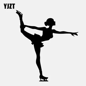 

YJZT 11.9*13.6CM Fashion Figure Skating Decor Car Modelling Sticker Vinyl Extreme Movement Accessories C12-1408