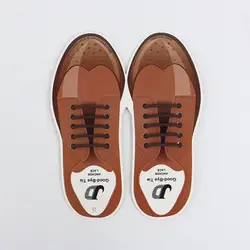 Новые коричневые шнурки для кожаных туфель, без шнурсм Ков, шнурки для деловых мужчин, обувь на шнуровке, резиновые специальные шнурки, см 3