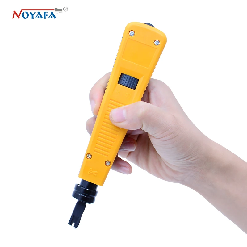 original noyafa NF-110 Yellow Krone Lsa-plus Telecom Phone Wire Cable RJ11 RJ45 Punch Down Network Tool Kit Professional