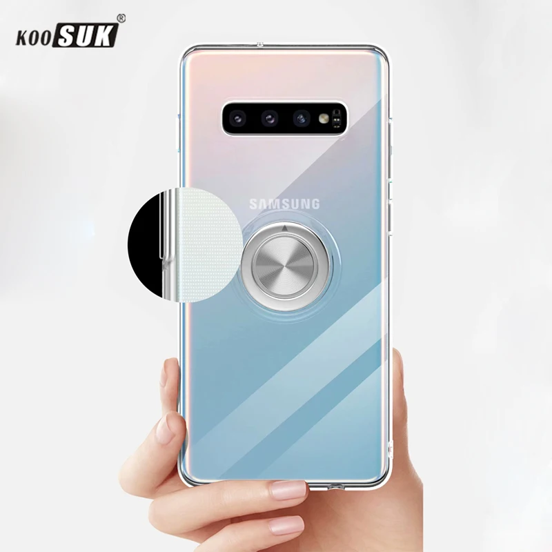 Прозрачный мягкий силиконовый чехол для телефона Samsung Galaxy S10 Plus роскошный
