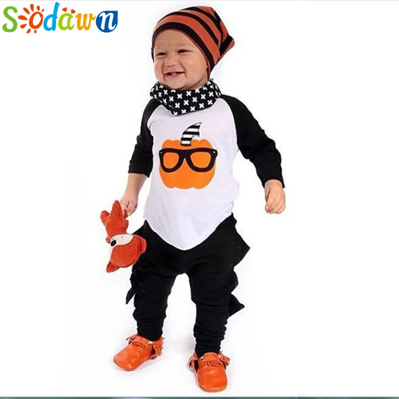 

Halloween New Pattern Baby Clothing Set Cosplay Costume Cotton Long Sleeve T-shirt Top+Personal Pants 2 Pcs Set Bebe Clothe