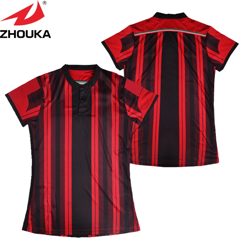 black and red football jersey