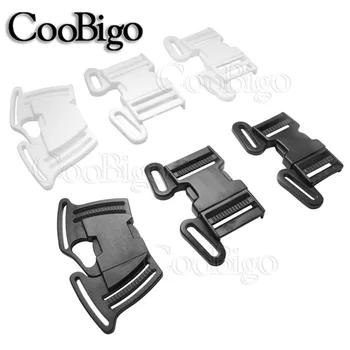

50pcs 1-1/4" 1-1/2" Plastic 4 Way Multi-Side Release Buckles Outdoor Camping Adjustable For Tactical Backpack Bag Webbing Parts