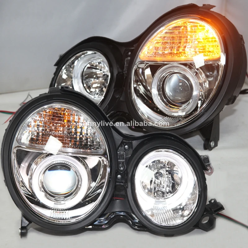 

For Mercedes-Benz W210 E200 E230 E240 E280 E320 Headlight 1999-2001 Year Chrome Housing SN