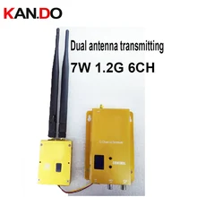 Antena dupla L-gama 7 W boa ventilação 1.2G transceiver CCTV transmissor 1.2G transmissão de imagem para FPV zangão transmissor