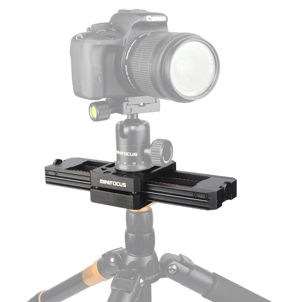Мини Камера тележка для видеосъемки C, 9 ''расширяемая до 12,6'' Портативный 2-полосная выдвижной на рельсах с амортизацией для рельсовый ползунок для DSLR Камера