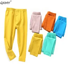 Леггинсы для маленьких девочек весенне-осенние домашние штаны ярких цветов для маленьких мальчиков детские повседневные брюки От 2 до 8 лет