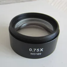 1PC 0.75X Auxiliary Attachment Objective Lens for Student Lab School Stereo Microscope Parts Accessories 1-7/8 (48mm) 2 pcs stereo microscope 0 3x auxiliary objective lens barlow lens with 1 7 8 48mm mounting thread