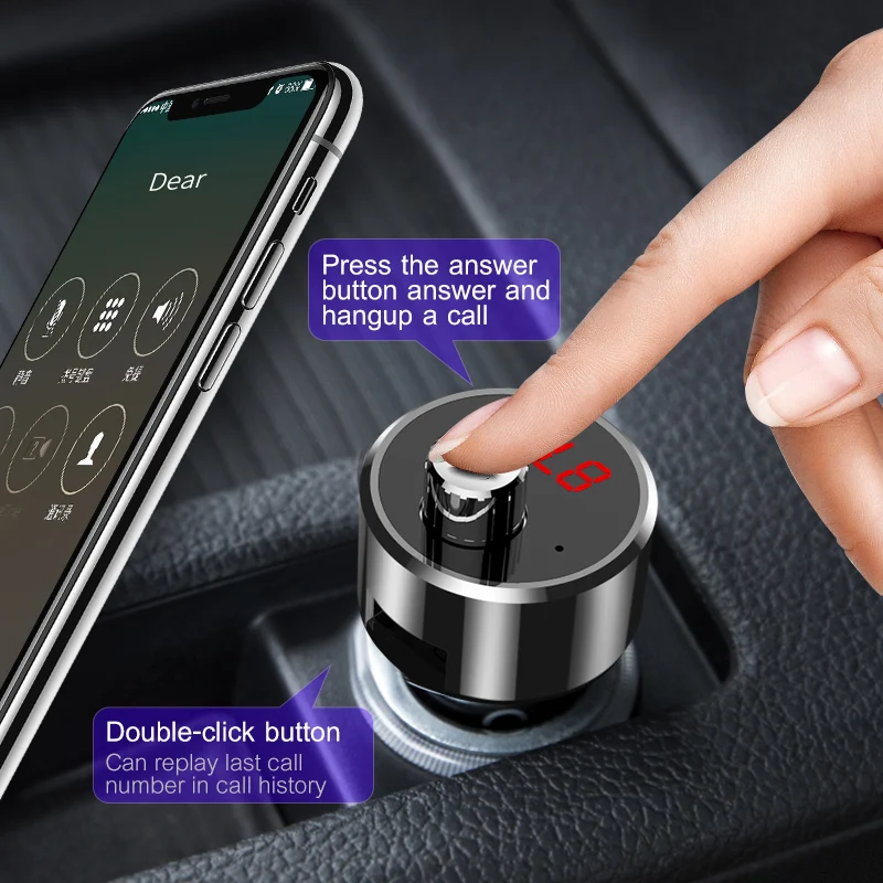 Автомобильный Bluetooth FM трансмиттер MEIDI адаптер радио MP3 плеер автомобильное