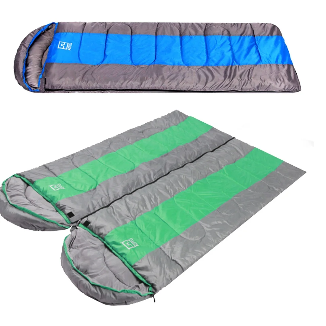 

High Quality Outdoor Winter Waterproof Adult Sleeping Bag 0-18 Degree Camping Hiking blue / green
