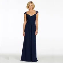 2016 Gorgeous Bridesmaid Dress Chiffon Lace Floor Length Ruched Sweetheart Wedding Party Dress vestido de festa Formal Gowns