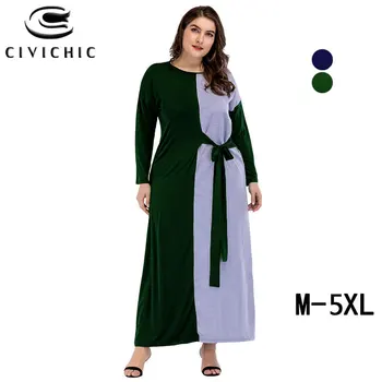 

CIVI CHIC High Grade Loose Jurk Autumn Women Plus Size Maxi Dresses Vintage Striped Vestidos Loose Party Robe Longue Sash DRS174