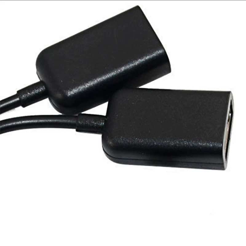 Кабель концентратор Micro USB / Type C 2 OTG с двумя портами y разветвитель адаптер для
