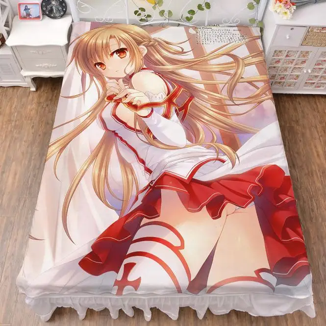 Японское аниме Sword Art Online Asuna SAO постельное одеяло постельные принадлежности покрывало косплей подарок - Цвет: Flannel Material