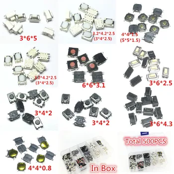 

Car remote control, key switches, buttons, patch package, touch switches, key component package, 4*4/3*6/3*4 Tactile Micro