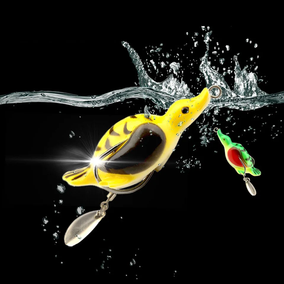 

WALK FISH Popper Frog 13g 6.5cm Duck Frog Lures Soft Baits For Snakehead Bass Lures Frog Fishing Floating Topwater
