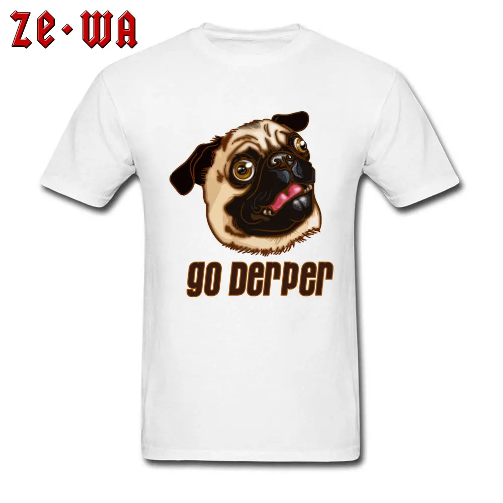 GO DERPER Unique Short Sleeve Tops & Tees Summer O-Neck 100% Cotton Mens Top T-shirts Unique Tops Tees Cheap Top Quality GO DERPER white