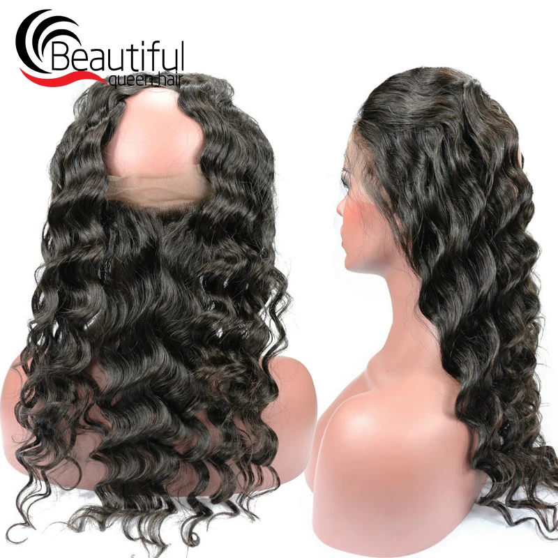 360 Loose Wave Lace Frontal 22x4 Pre Plucked