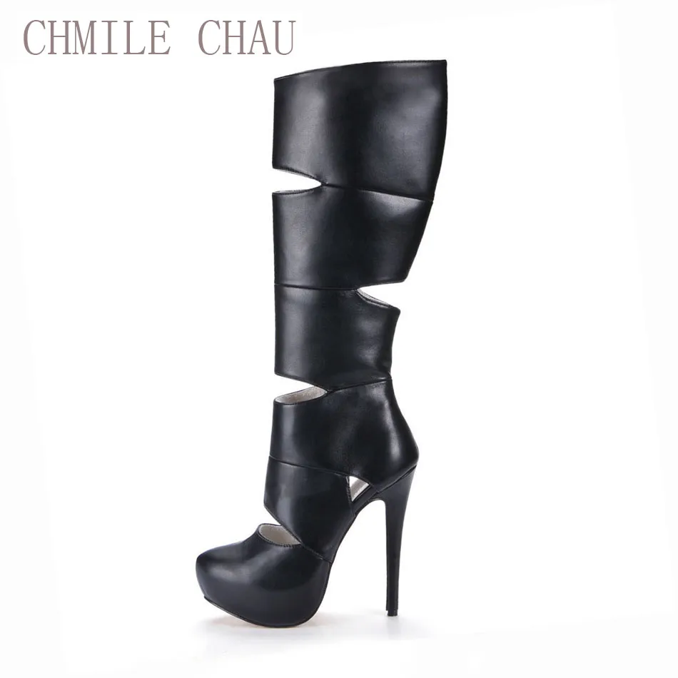 g1 De Soirée Chau Dames haute Genou Mujer 3463bt Femmes Bout Beige Zapatos black Talons Stiletto Découpes Bottes Sexy Rond Chmile Hauts Chaussures Mode ZPXuTkiO
